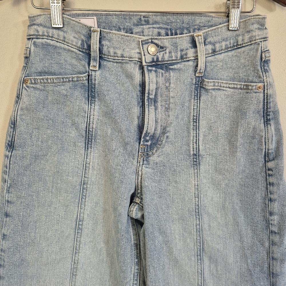 Gap Wide Leg High Rise Stride Ankle Light Denim Jeans 27/4P - Picture 5 of 9